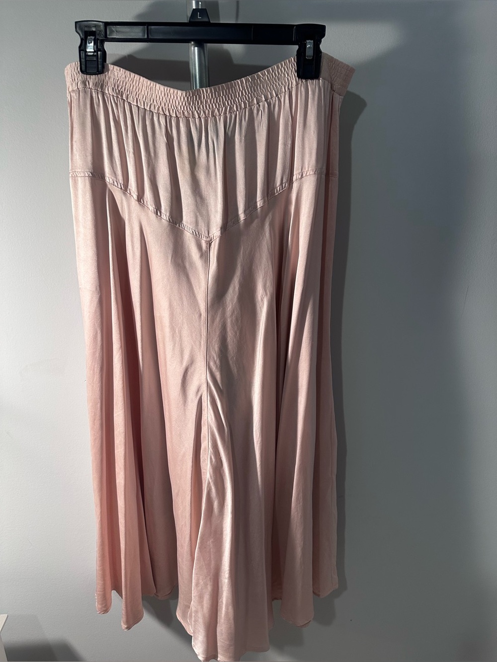 Vintage 100% Silk Light Pink Flowy Skirt